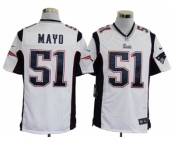 nike nfl jerseys new england patriots #51 jerod mayo white[game]