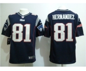 nike nfl jerseys new england patriots #81 hernandez blue[game]