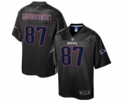 nike nfl jerseys new england patriots #87 gronkowski black reverse fashion[game]