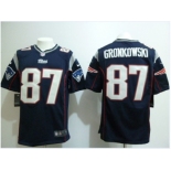 nike nfl jerseys new england patriots #87 gronkowski blue[game]