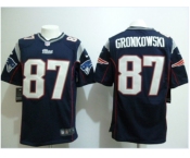 nike nfl jerseys new england patriots #87 gronkowski blue[game]