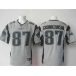 nike nfl jerseys new england patriots #87 gronkowski gray[game]