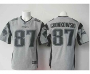 nike nfl jerseys new england patriots #87 gronkowski gray[game]