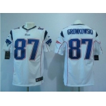 nike nfl jerseys new england patriots #87 gronkowski white[game]