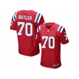 Men Nike New England Patriots #70 Adam Butler Elite Red Alternate NFL Jersey