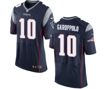 Men's Nike New England Patriots #10 Jimmy Garoppolo Elite Navy Blue Team Color NFL Jersey