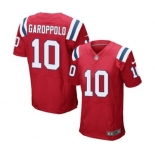 Men's Nike New England Patriots #10 Jimmy Garoppolo Elite Red Alternate NFL Jersey