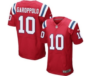 Men's Nike New England Patriots #10 Jimmy Garoppolo Elite Red Alternate NFL Jersey