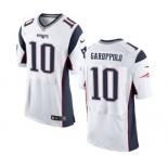 Men's Nike New England Patriots #10 Jimmy Garoppolo Elite White NFL Jersey