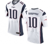 Men's Nike New England Patriots #10 Jimmy Garoppolo Elite White NFL Jersey