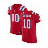 Men's Nike New England Patriots #10 Josh Gordon Red Alternate Vapor Untouchable Elite Player NFL Jersey