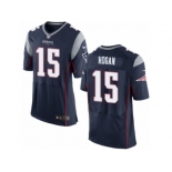 Men's Nike New England Patriots #15 Chris Hogan Elite Navy Blue Team Color NFL Jersey