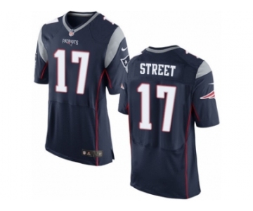 Men's Nike New England Patriots #17 Devin Street Elite Navy Blue Team Color NFL Jersey