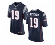 Men's Nike New England Patriots #19 Malcolm Mitchell Elite Navy Blue Team Color NFL Jersey