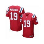 Men's Nike New England Patriots #19 Malcolm Mitchell Elite Red Alternate NFL Jersey