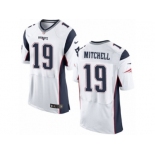 Men's Nike New England Patriots #19 Malcolm Mitchell Elite White NFL Jersey