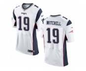 Men's Nike New England Patriots #19 Malcolm Mitchell Elite White NFL Jersey