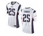 Men's Nike New England Patriots #25 Bishop Sankey Elite White NFL Jersey