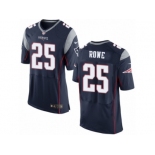 Men's Nike New England Patriots #25 Eric Rowe Elite Navy Blue Team Color NFL Jersey