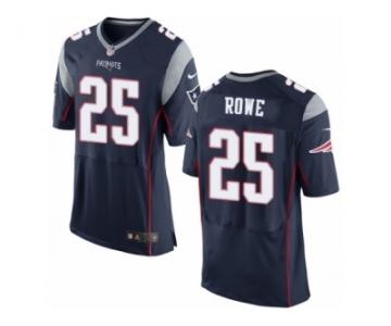 Men's Nike New England Patriots #25 Eric Rowe Elite Navy Blue Team Color NFL Jersey