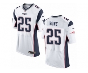 Men's Nike New England Patriots #25 Eric Rowe Elite White NFL Jersey