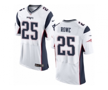 Men's Nike New England Patriots #25 Eric Rowe Elite White NFL Jersey