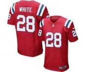 Men's Nike New England Patriots #28 James White Elite Red Alternate NFL Jersey