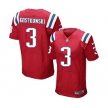 Men's Nike New England Patriots #3 Stephen Gostkowski Elite Red Alternate NFL Jersey