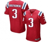 Men's Nike New England Patriots #3 Stephen Gostkowski Elite Red Alternate NFL Jersey