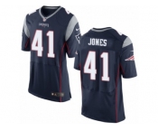 Men's Nike New England Patriots #41 Cyrus Jones Elite Navy Blue Team Color NFL Jersey