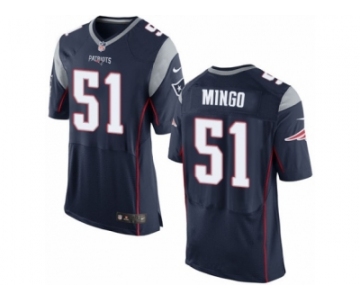 Men's Nike New England Patriots #51 Barkevious Mingo Elite Navy Blue Team Color NFL Jersey