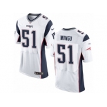 Men's Nike New England Patriots #51 Barkevious Mingo Elite White NFL Jersey