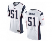 Men's Nike New England Patriots #51 Barkevious Mingo Elite White NFL Jersey