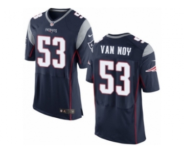 Men's Nike New England Patriots #53 Kyle Van Noy Elite Navy Blue Team Color NFL Jersey