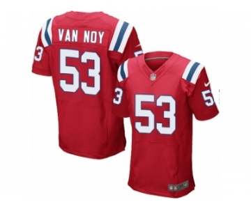 Men's Nike New England Patriots #53 Kyle Van Noy Elite Red Alternate NFL Jersey