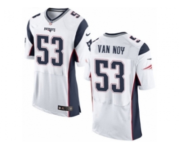 Men's Nike New England Patriots #53 Kyle Van Noy Elite White NFL Jersey