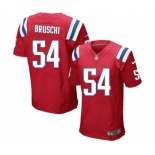 Men's Nike New England Patriots #54 Tedy Bruschi Elite Red Alternate NFL Jersey