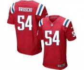 Men's Nike New England Patriots #54 Tedy Bruschi Elite Red Alternate NFL Jersey