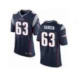 Men's Nike New England Patriots #63 Antonio Garcia Elite Navy Blue Team Color NFL Jersey