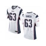 Men's Nike New England Patriots #63 Antonio Garcia Elite White NFL Jersey