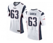 Men's Nike New England Patriots #63 Antonio Garcia Elite White NFL Jersey