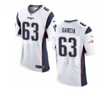 Men's Nike New England Patriots #63 Antonio Garcia Elite White NFL Jersey