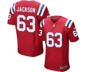 Men's Nike New England Patriots #63 Tre Jackson Elite Red Alternate NFL Jersey