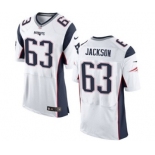 Men's Nike New England Patriots #63 Tre Jackson Elite White NFL Jersey