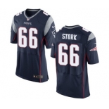 Men's Nike New England Patriots #66 Bryan Stork Elite Navy Blue Team Color NFL Jersey