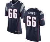 Men's Nike New England Patriots #66 Bryan Stork Elite Navy Blue Team Color NFL Jersey