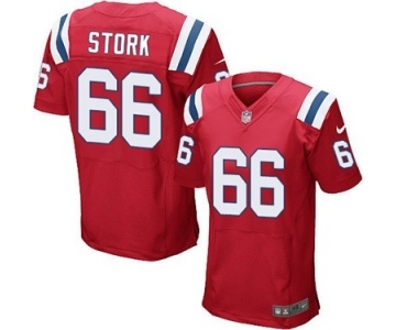 Men's Nike New England Patriots #66 Bryan Stork Elite Red Alternate NFL Jersey