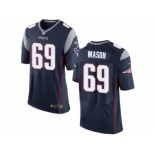 Men's Nike New England Patriots #69 Shaq Mason Elite Navy Blue Team Color NFL Jersey