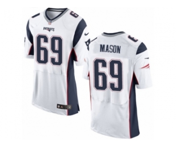 Men's Nike New England Patriots #69 Shaq Mason Elite White NFL Jersey