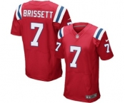 Men's Nike New England Patriots #7 Jacoby Brissett Elite Red Alternate NFL Jerseys